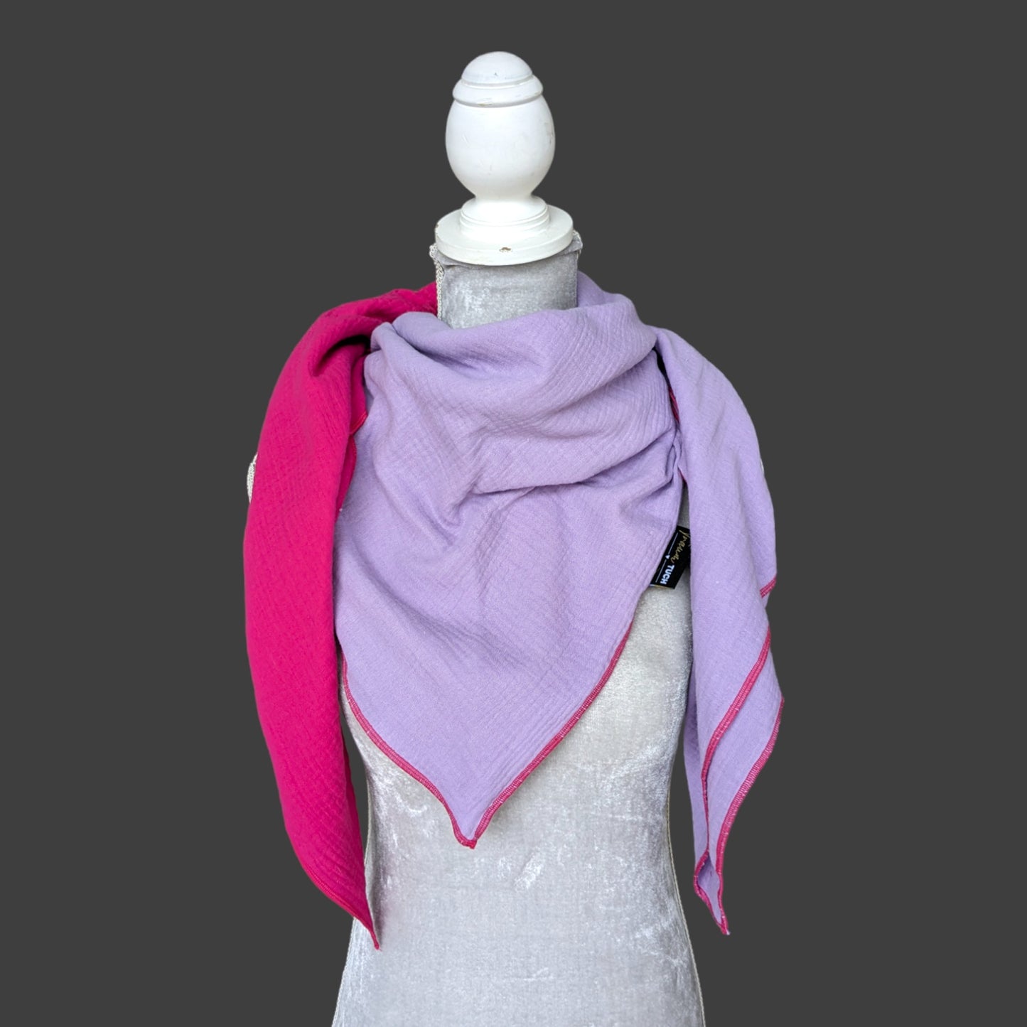 Musselin Halstuch - Flieder-Fuchsia