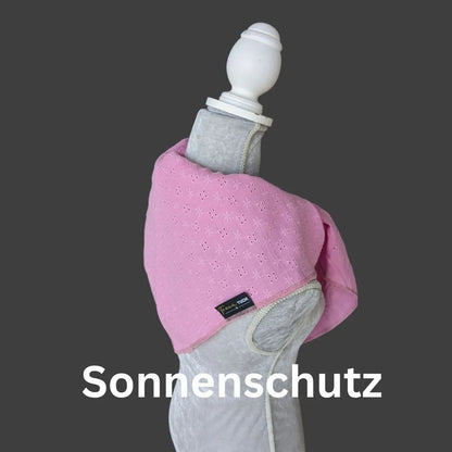 Sommer-Tuch - hell Fuchsia bestickt