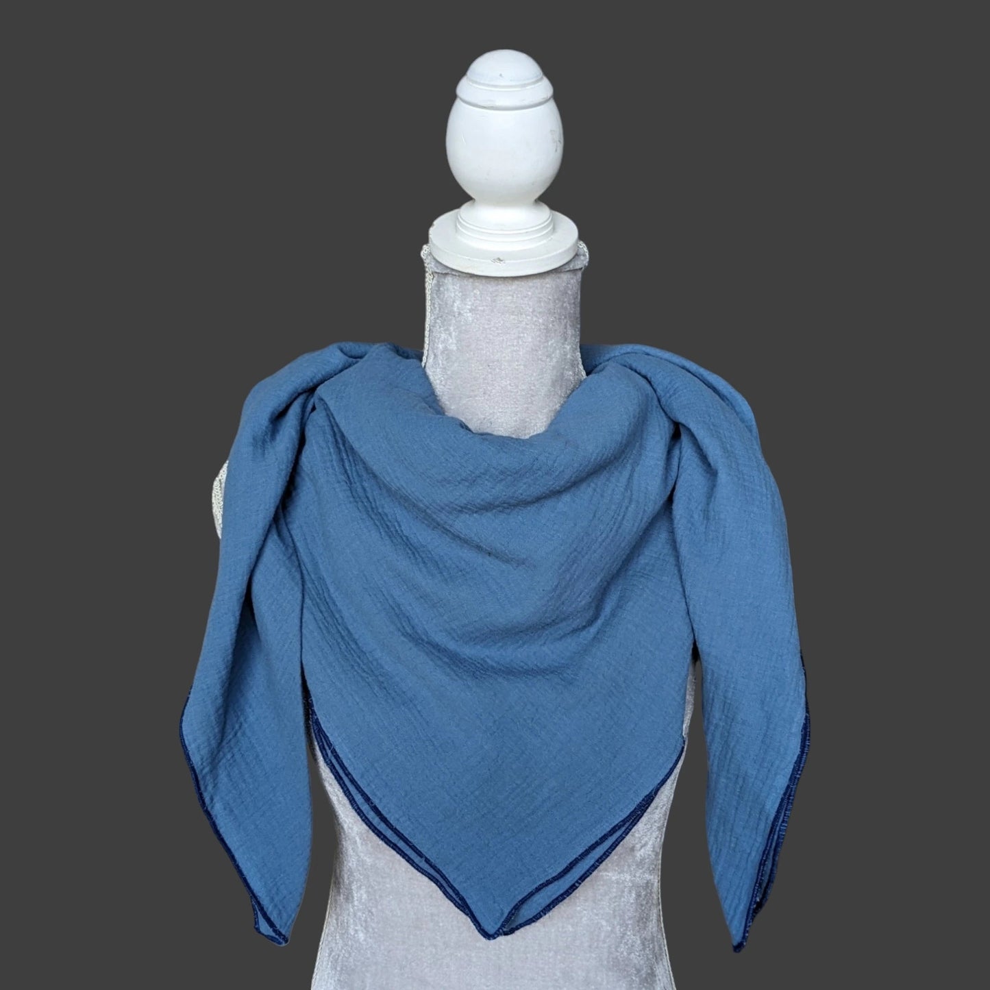 Musselin Halstuch Damen - Blau - Traum Tuch